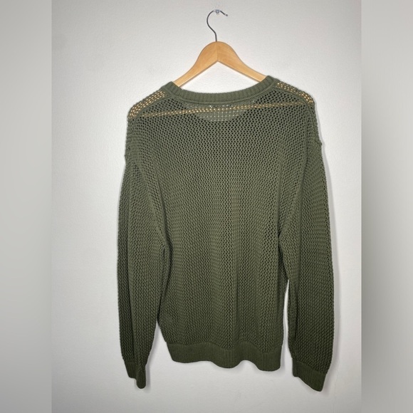Aritzia TNA Alameda Crochet Crewneck Sweater // Fatigue - Picture 7 of 9
